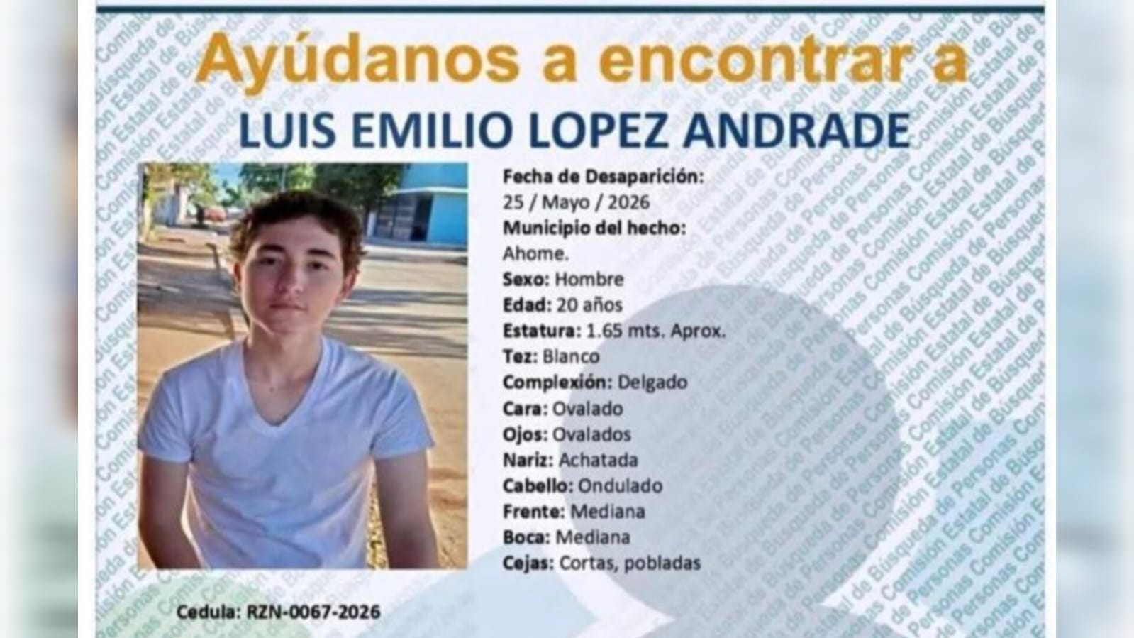 Ficha de búsqueda de Luis Emilio