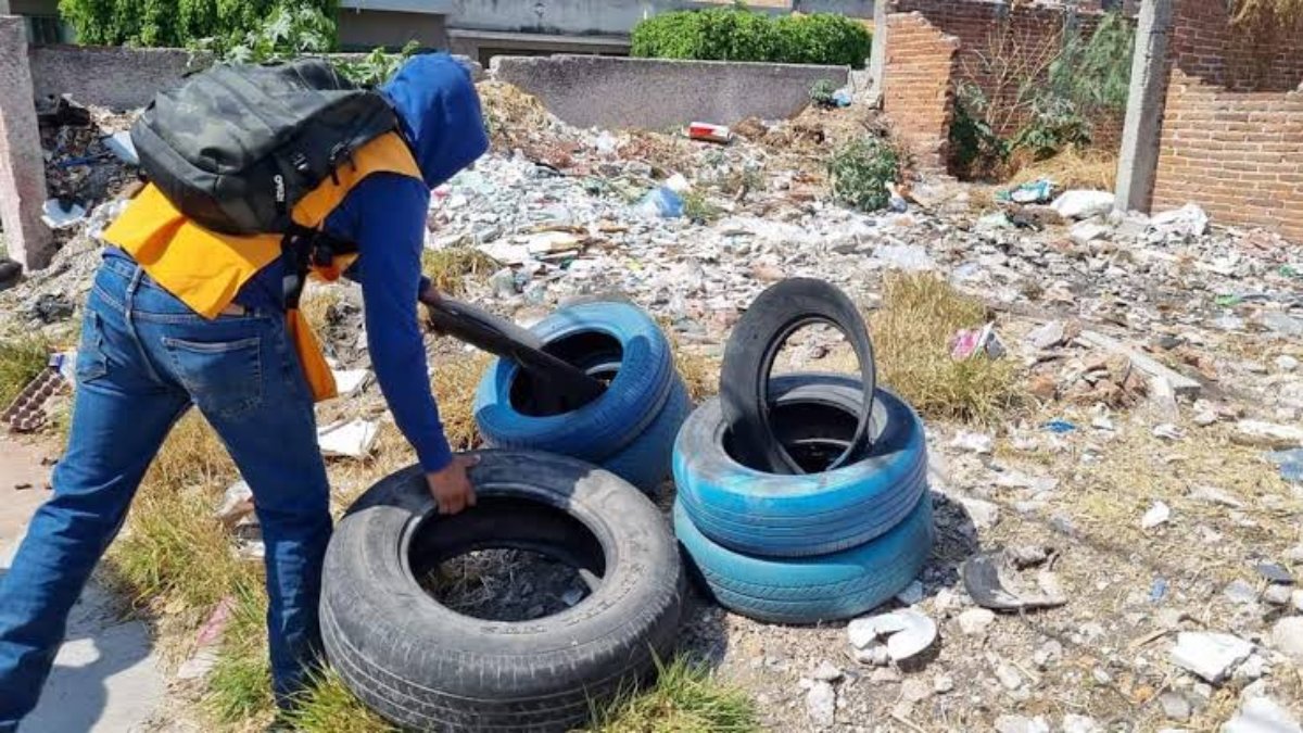 Descacharrización en Isla del Bosque, Escuinapa