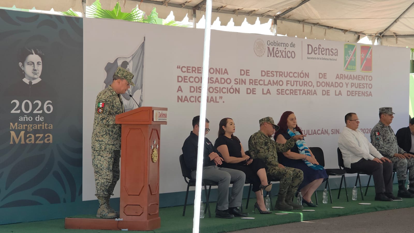 Destrucción de armamento decomisado en Sinaloa