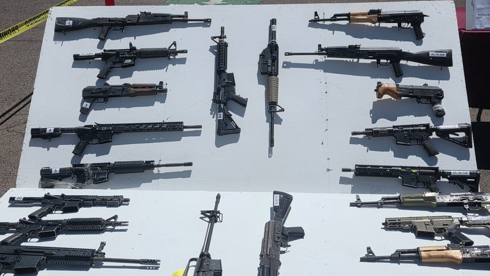 Destrucción de armamento decomisado en Sinaloa