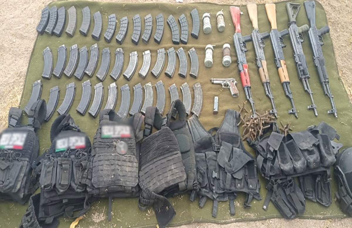 Arsenal decomisado tras enfrentamiento en Mocorito