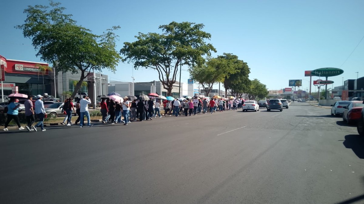 docentes del snte 27 se manifiestan en culiacan calor