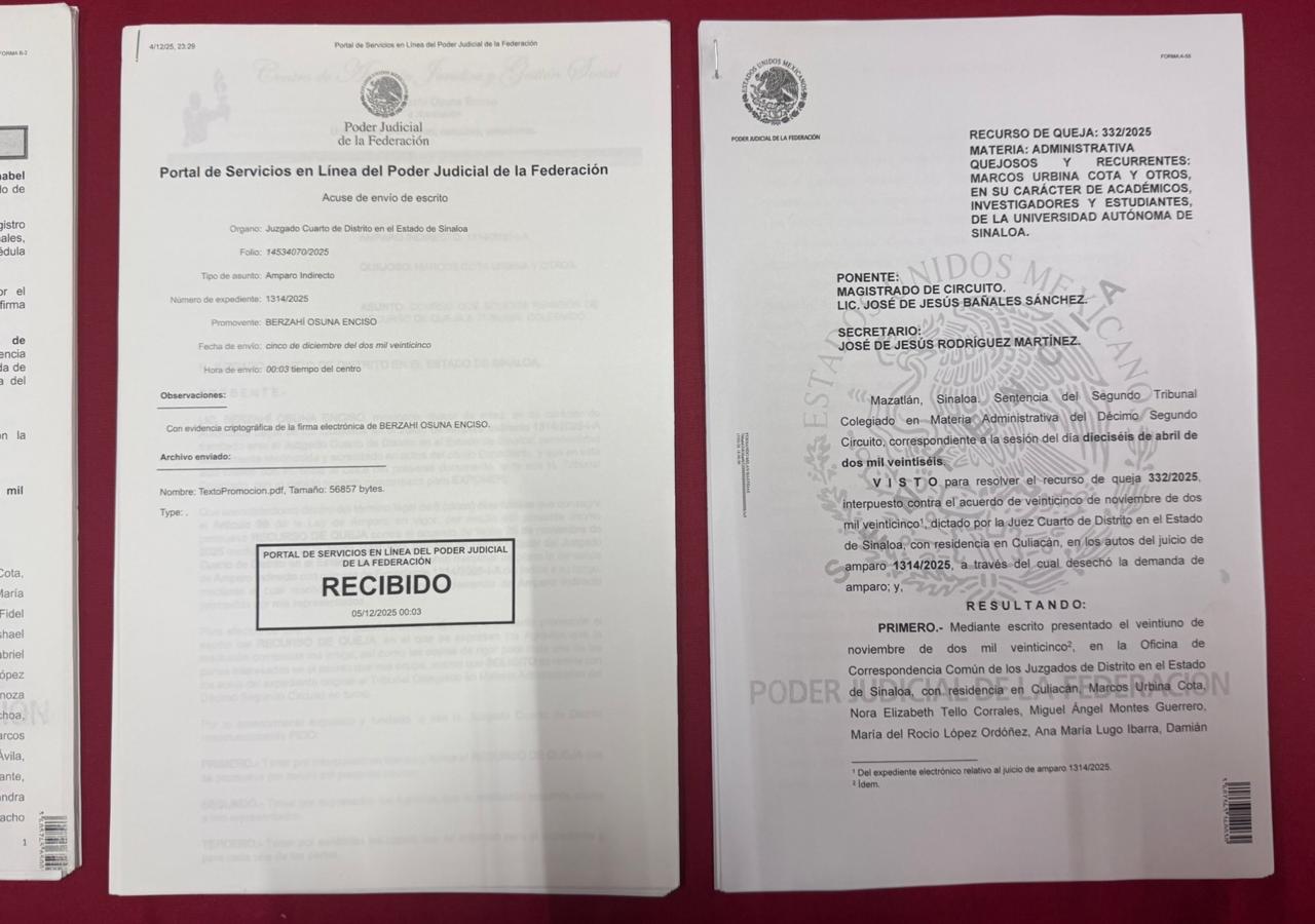 Amparos promovidos por estudiantes de la UAS