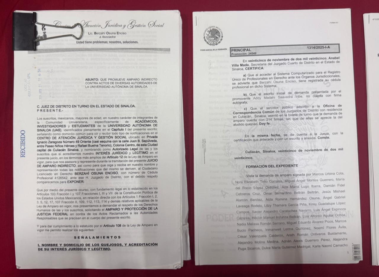 Amparos promovidos por estudiantes de la UAS
