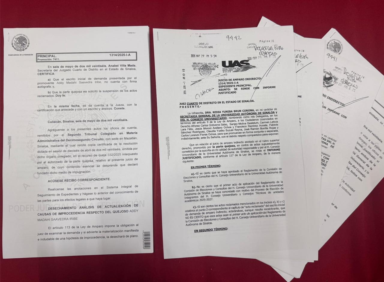 Amparos promovidos por estudiantes de la UAS