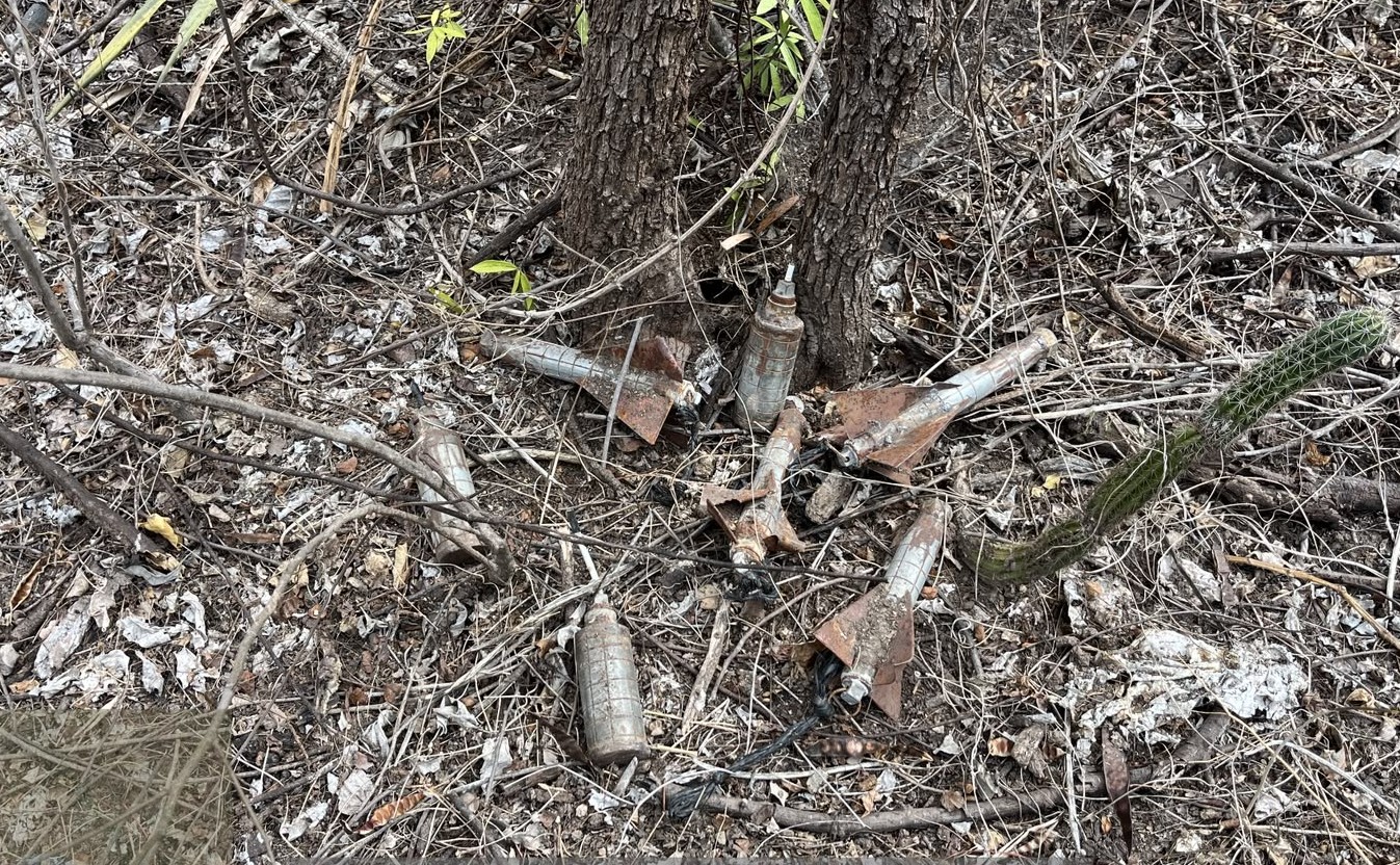 Explosivos asegurados al sur de Sinaloa