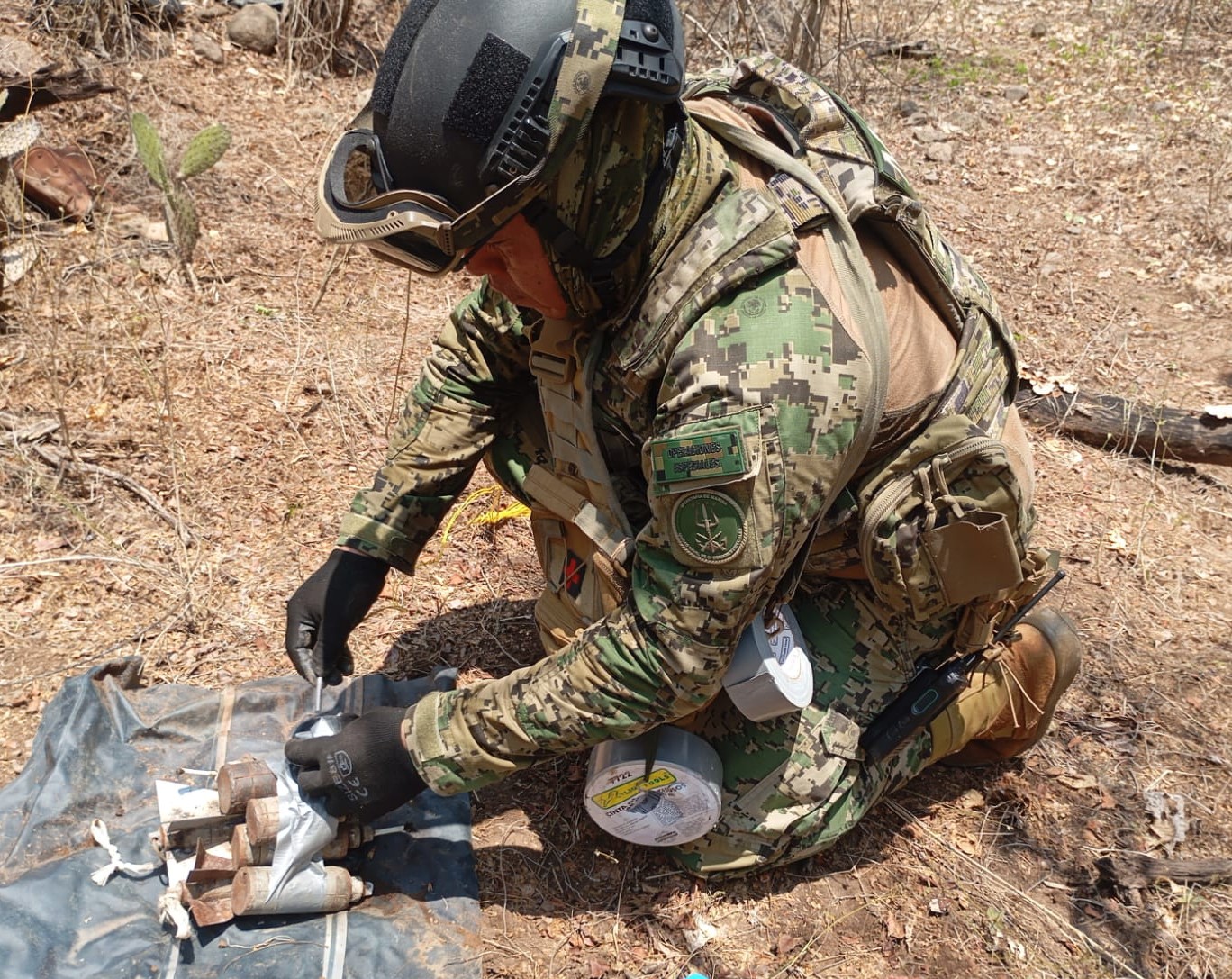 Explosivos asegurados en San Ignacio