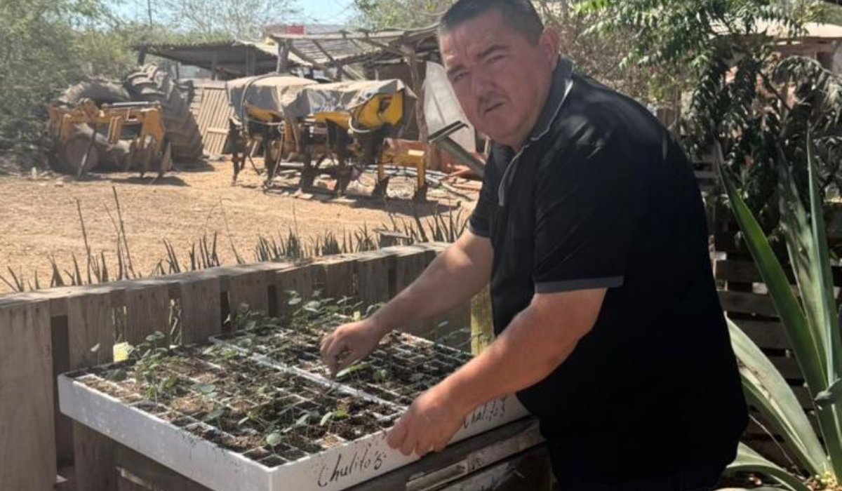 Felizardo Inzunza, habitante del ejido Plan de Guadalupe