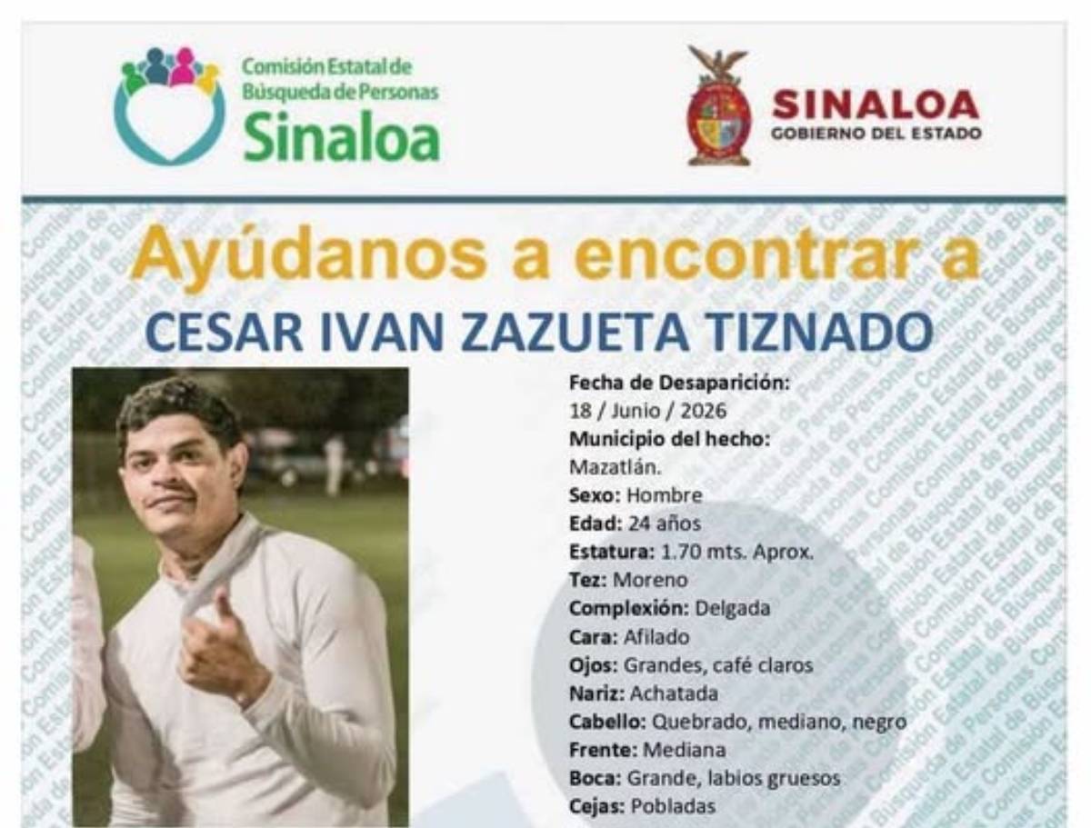 ficha de búsqueda de César Iván Zazueta Tiznado