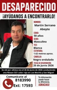 Buscan a Martín Serrano, desaparecido en Los Mochis