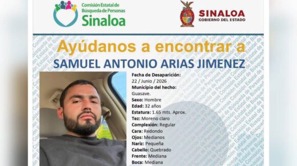 Desaparece joven originario de Guasave, Sinaloa; activan ficha de búsqueda en Sinaloa