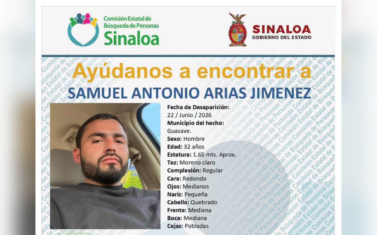 ficha de búsqueda de Samuel Antonio Arias Jiménez