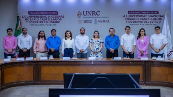 Gobernadora Yeraldine Bonilla firma convenio con la Universidad Nacional Rosario Castellanos; avanza instalación de un plantel en Culiacán