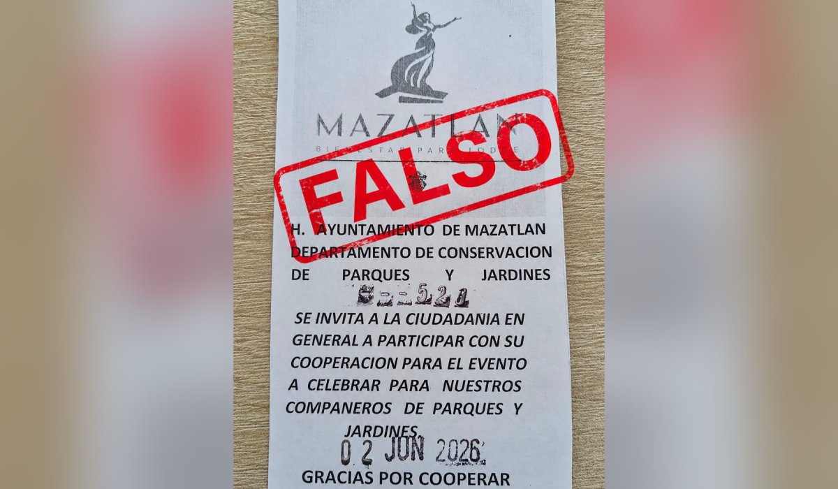 Folleto falso de recaudación de dinero