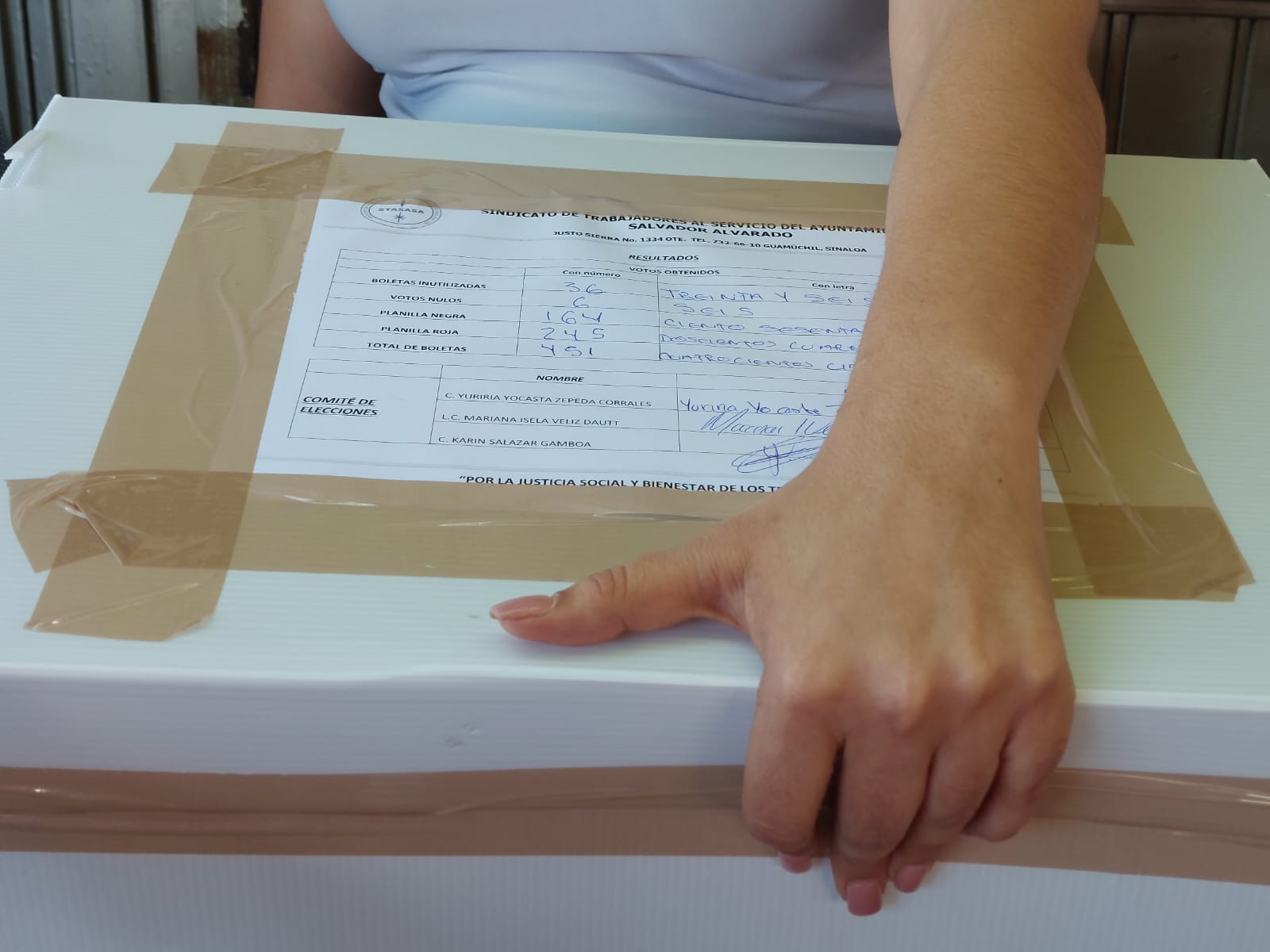 Gana Karina Noemí López elección del Stasasa