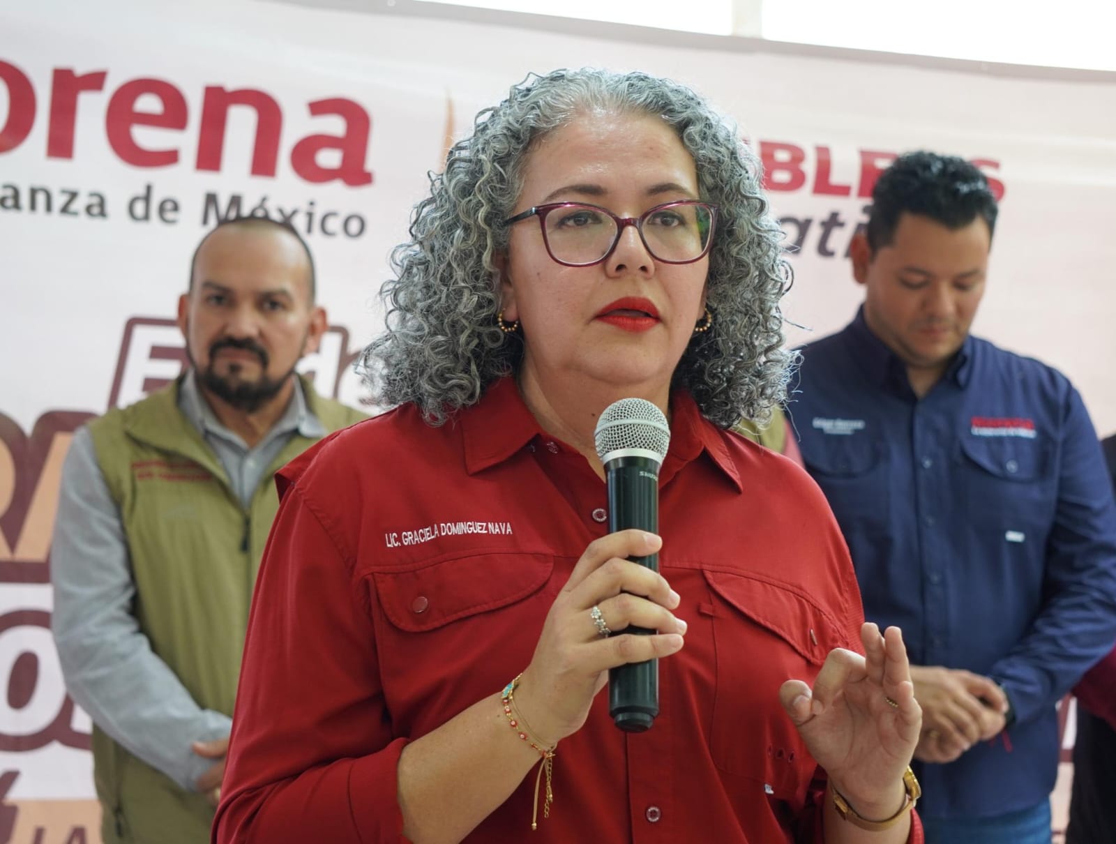 Graciela Domínguez, legisladora federal de Morena, en San Ignacio