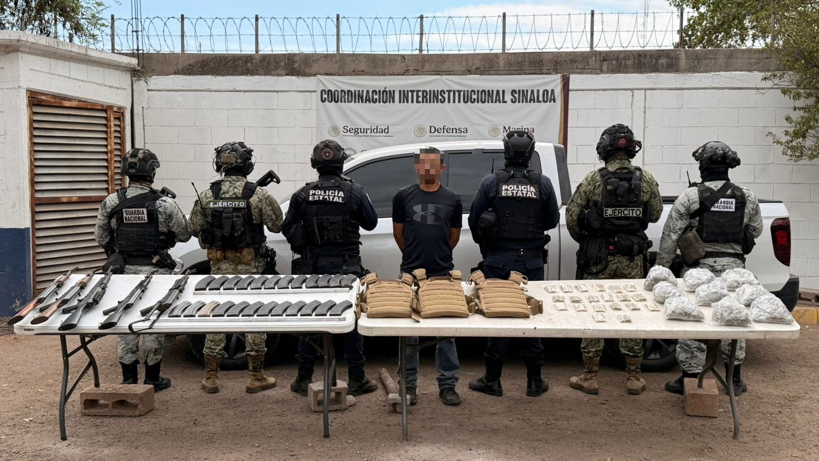 Hombre armado detenido en Navolato