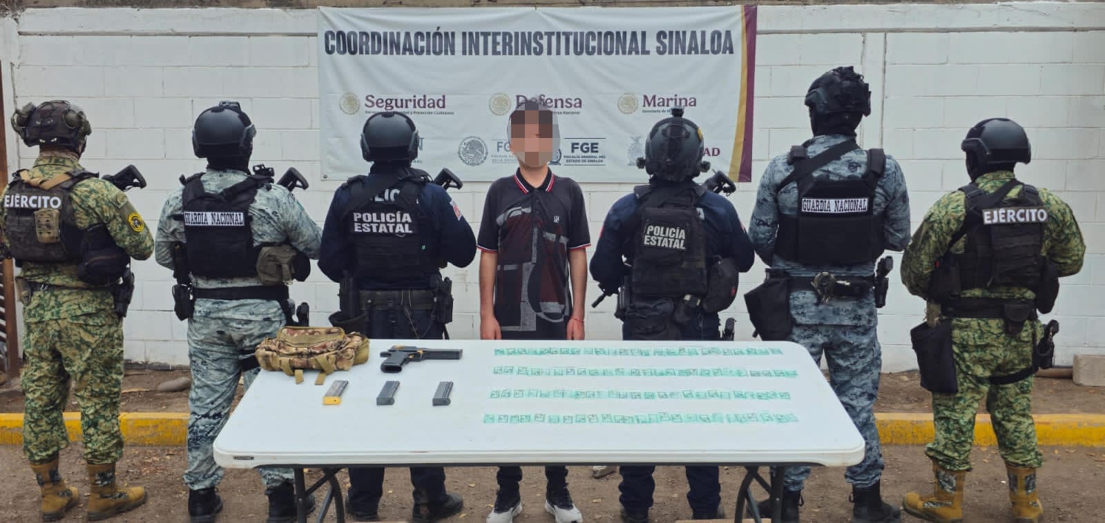 Hombre detenido en Culiacán