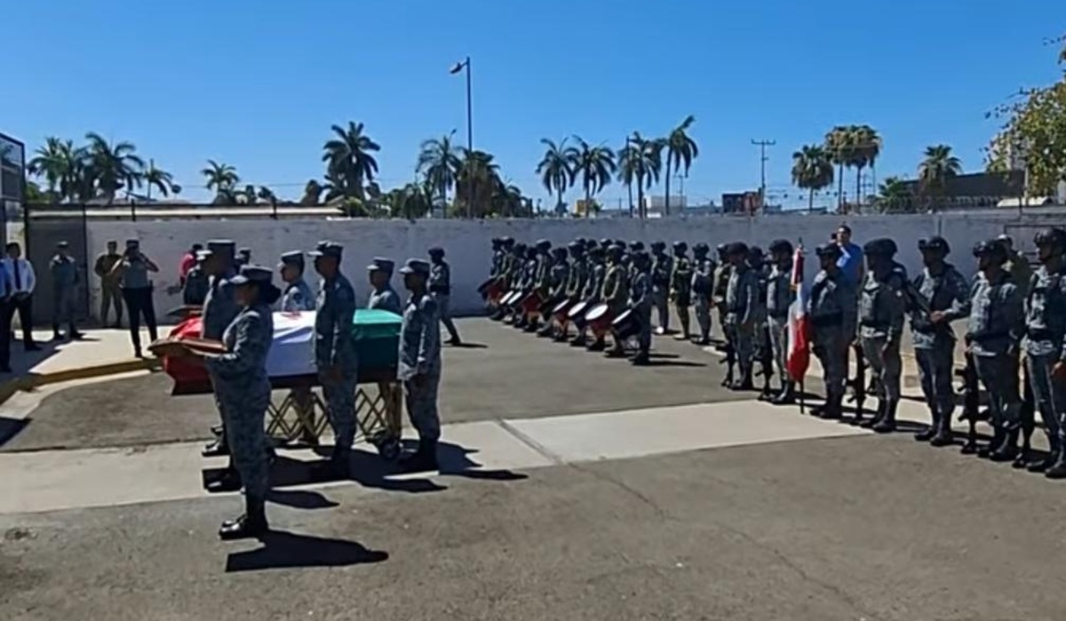 Despiden con honores en Los Mochis a elemento de la Guardia Nacional caído en Durango