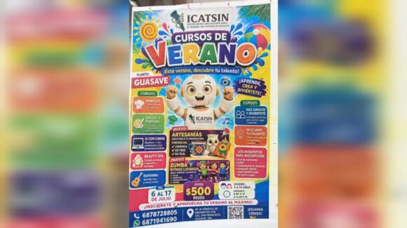 ¡Vacaciones para aprender y divertirse! Icatsin Guasave abre inscripciones para cursos de verano 2026