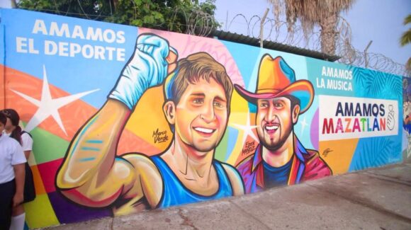 Inauguran mural inspirado en Marco Verde y Edén Muñoz en secundaria de Mazatlán, Sinaloa