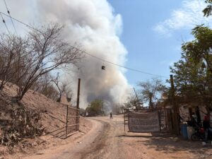 Incendio en el basurón municipal de Mazatlán