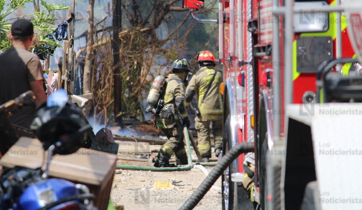 Incendio en invasión de Casa Redonda, en Mazatlán