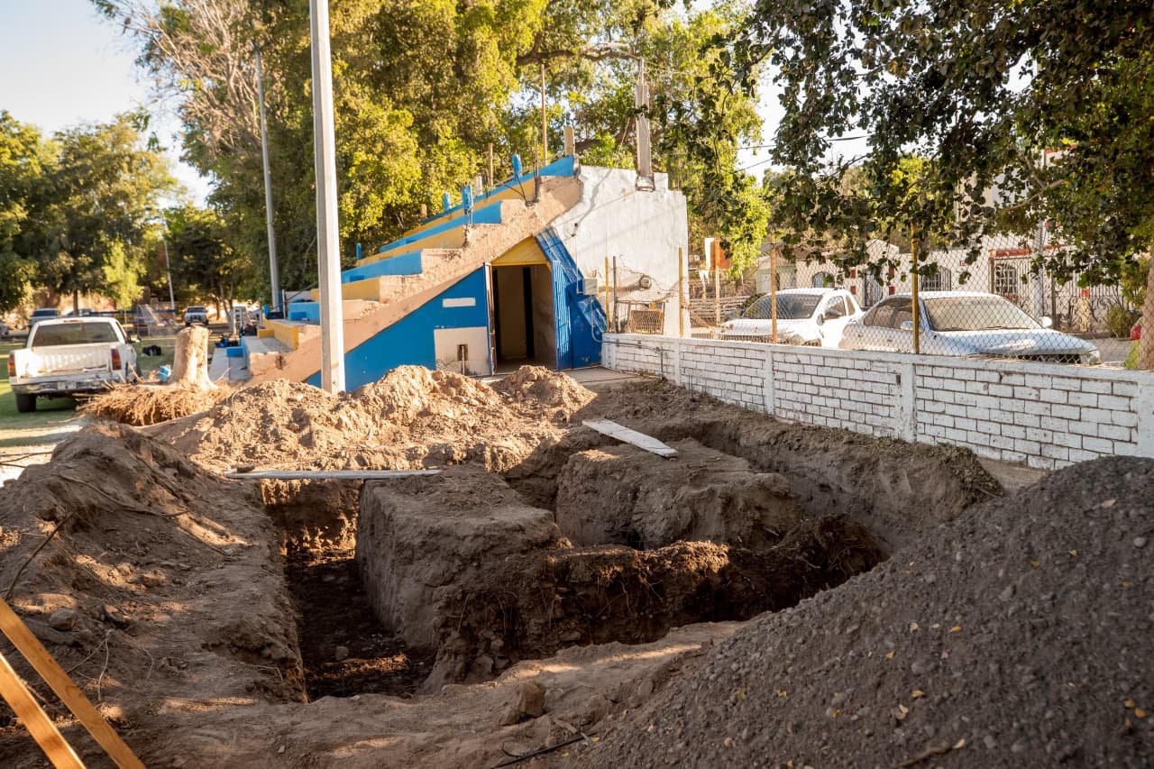 Inicia construccion de módulo sanitario en Unidad Deportiva El Chaleco, en Guasave