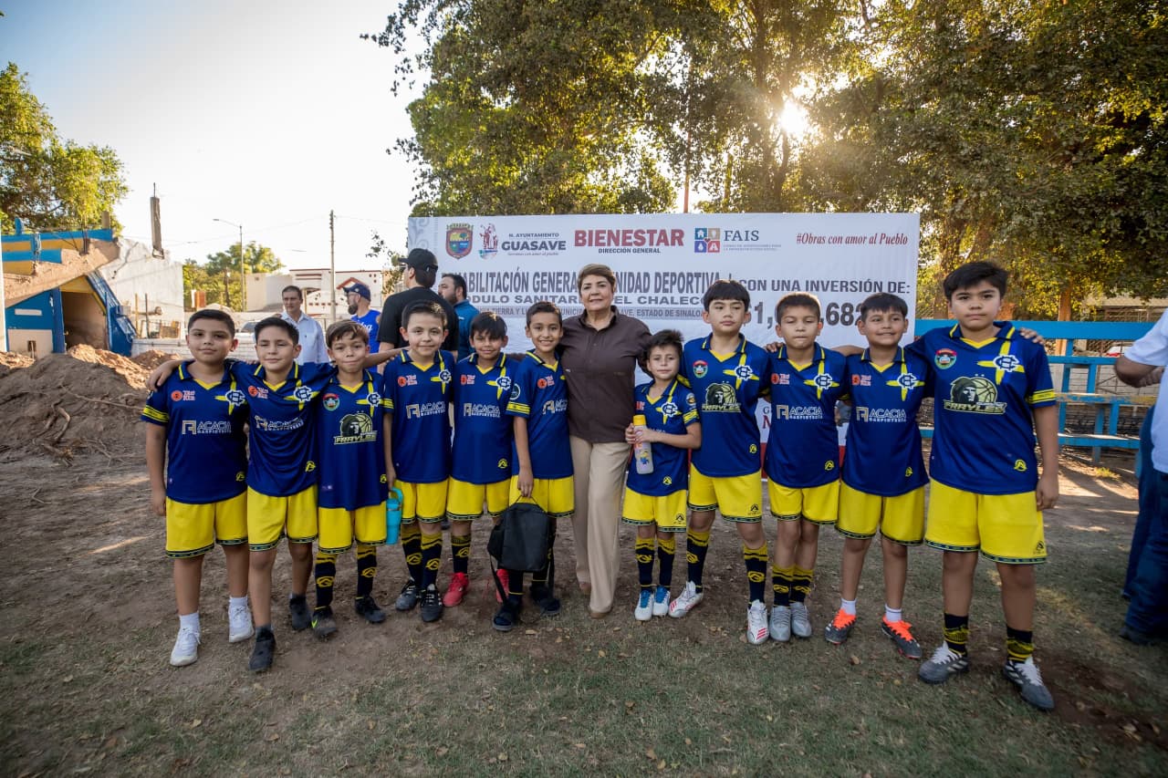 Inicia construccion de módulo sanitario en Unidad Deportiva El Chaleco, en Guasave