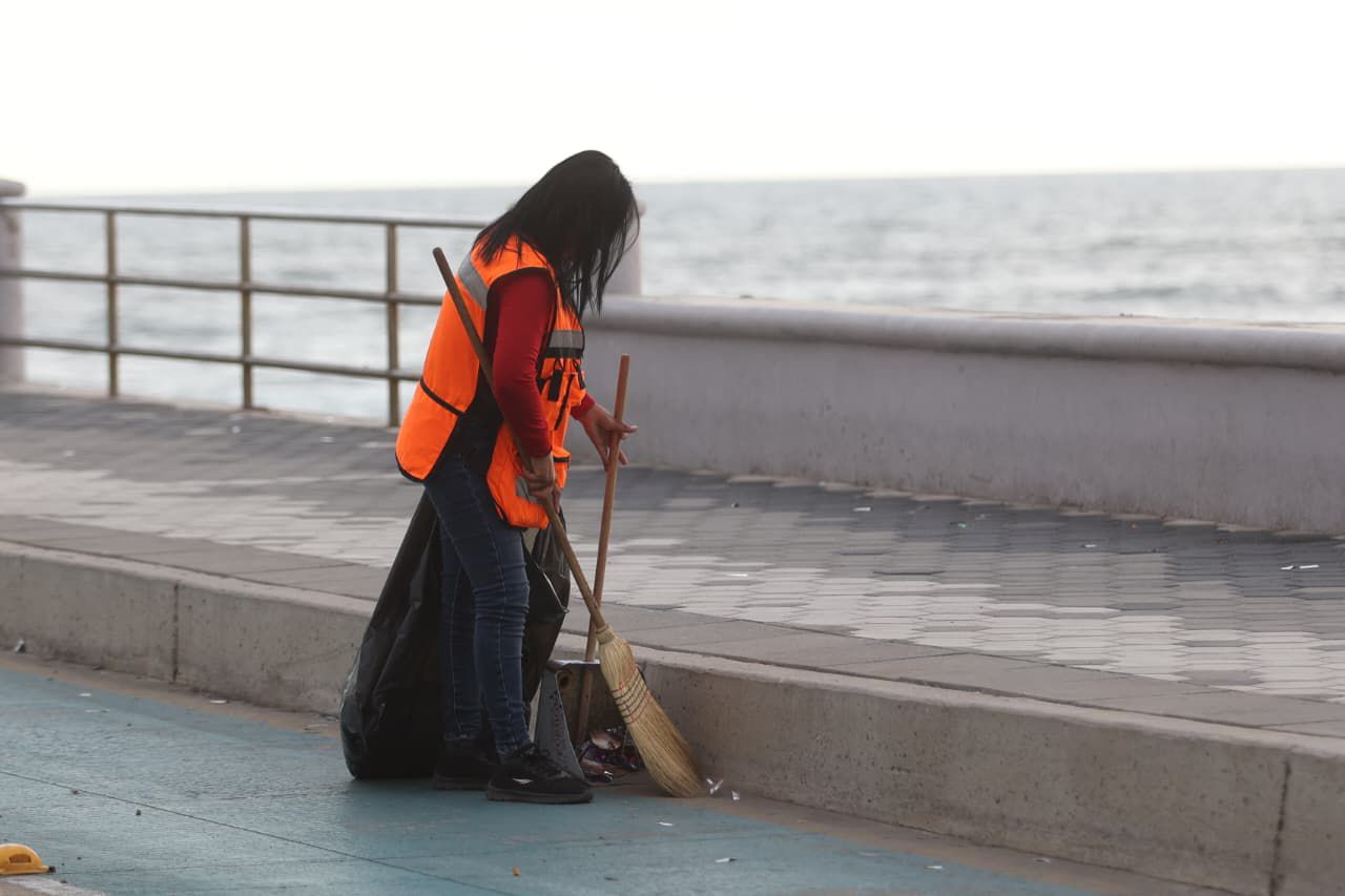 Trabajos de limpieza en Mazatlán