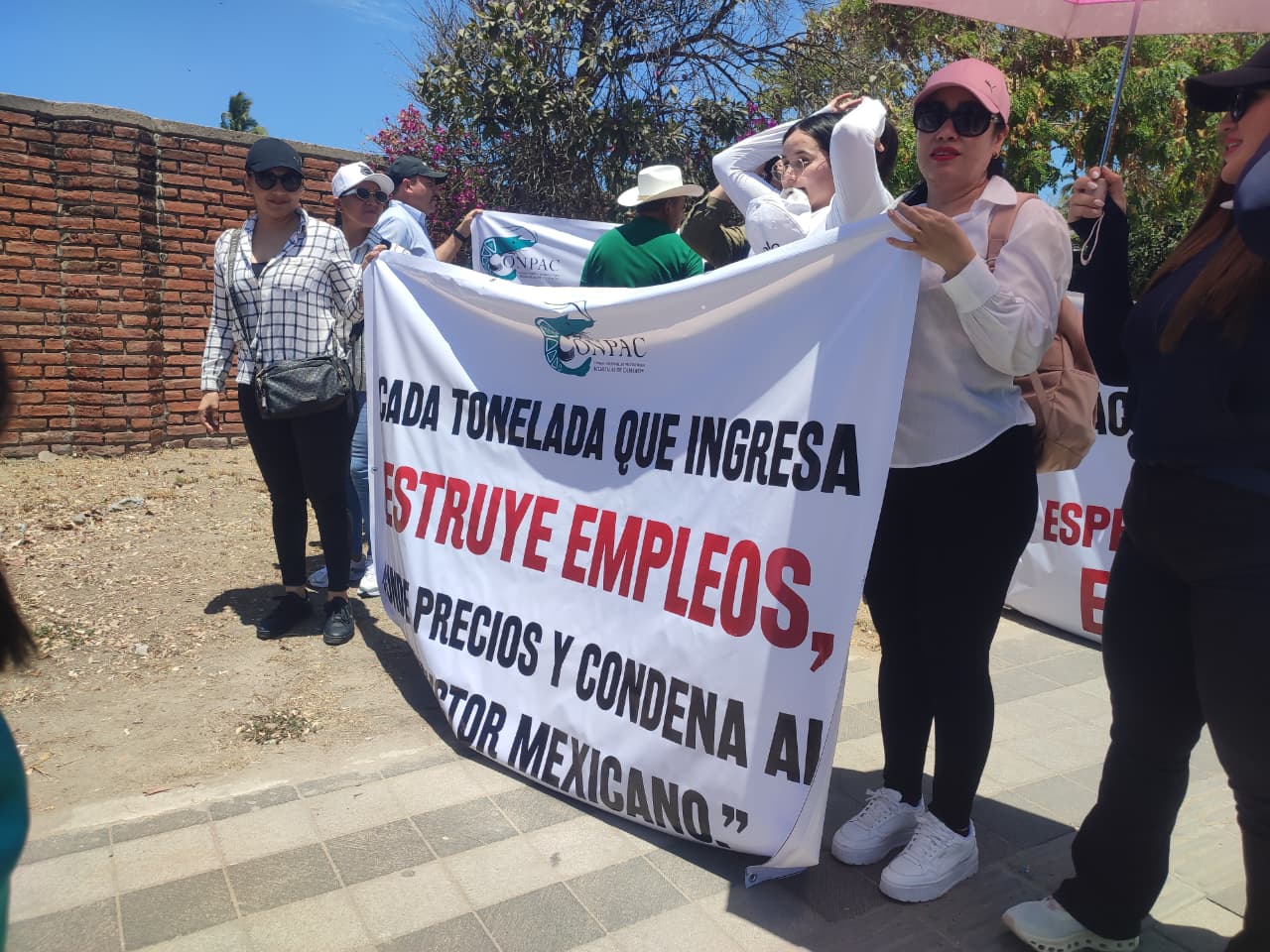 Acuacultores se manifiestan en Mazatlán