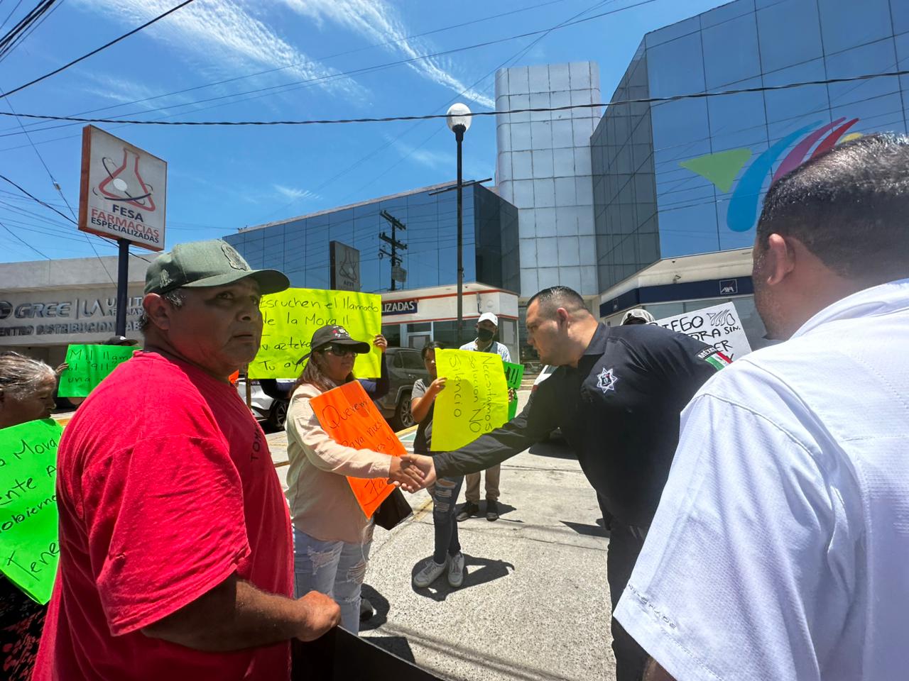 Protesta de habitantes de La Mora