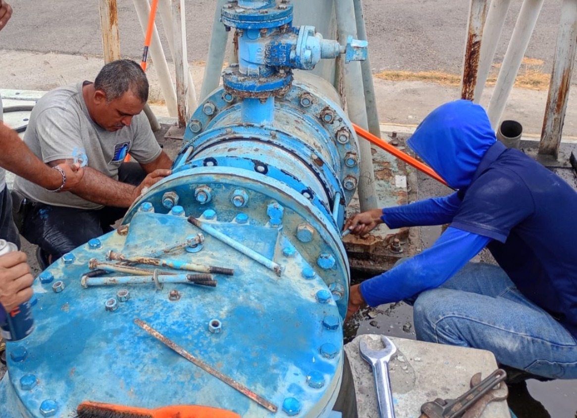 Mantenimiento en la Planta Potabilizadora Los Horcones, Mazatlán