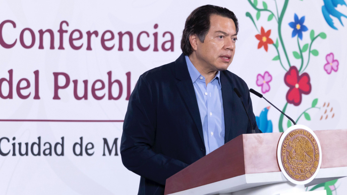 Mario Delgado en conferencia 'mañanera'