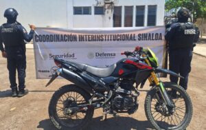Moto robada asegurada en Navolato, Sin.