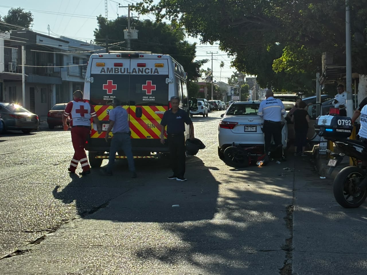 Motociclista arrollado en el sector Centro de Los Mochis