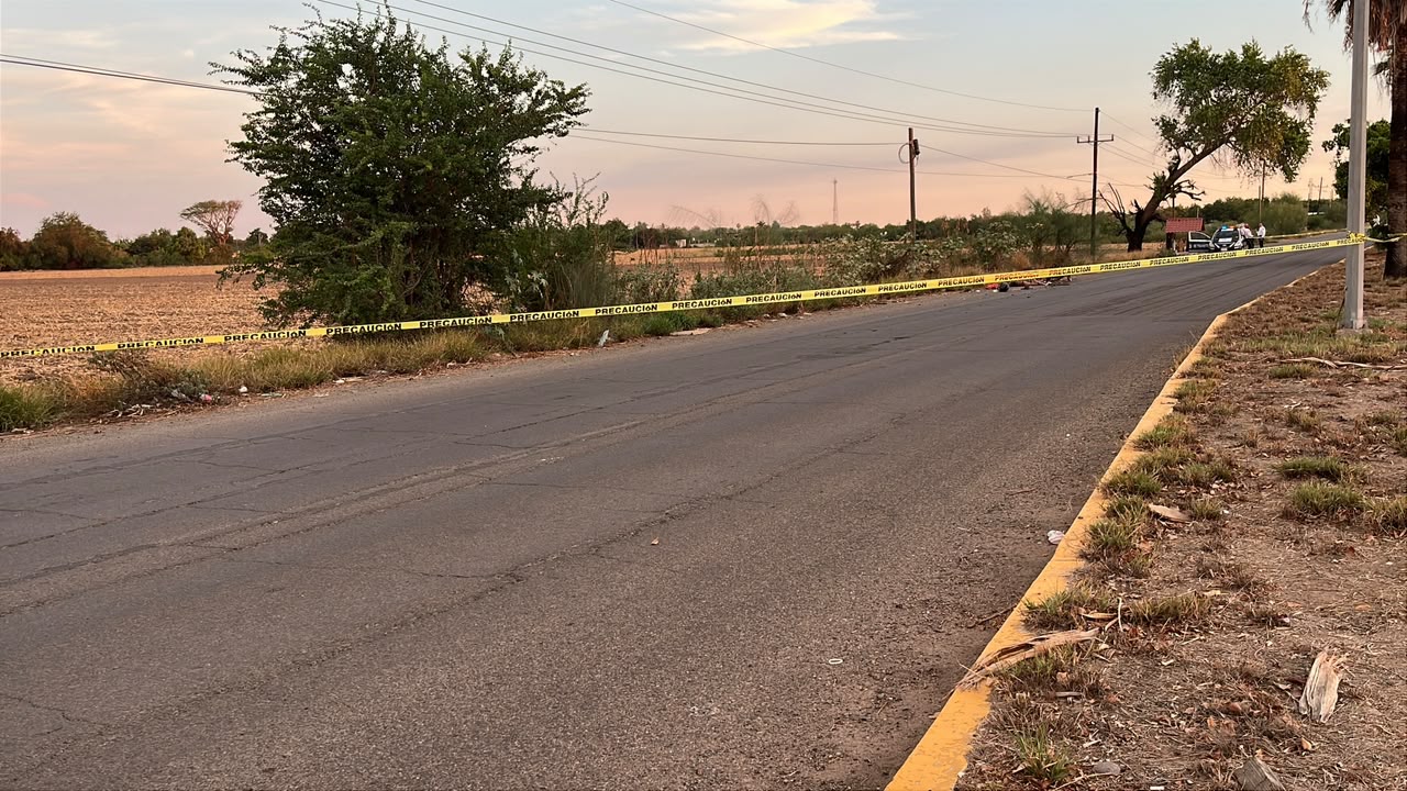 Motociclista muere en la carretera a León Fonseca, Guasave