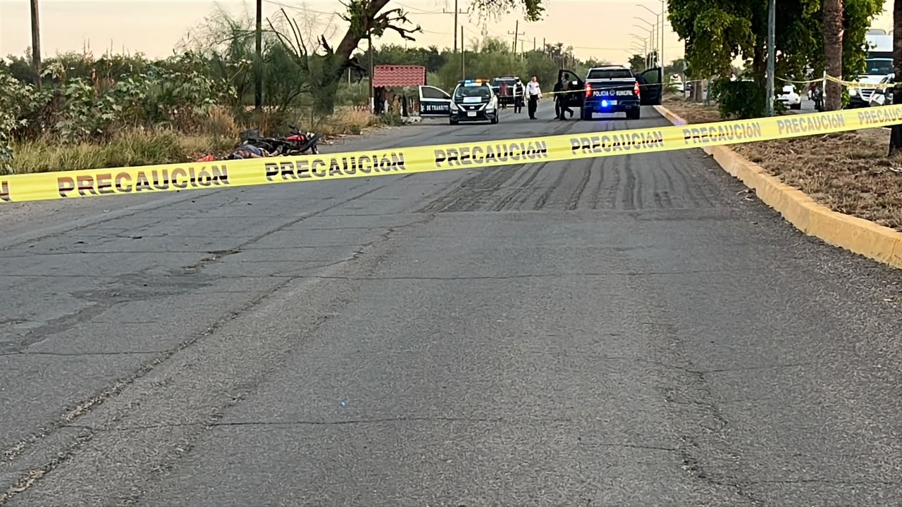 Motociclista muere en la carretera a León Fonseca, Guasave