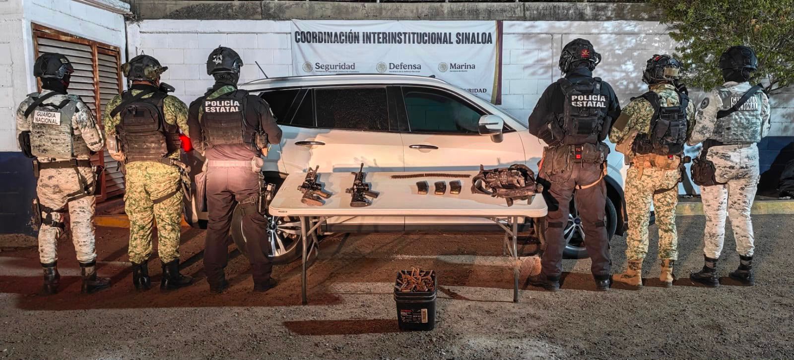 Objetos ilícitos asegurados en La Conquista, Culiacán