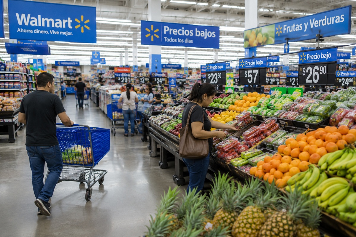 Personas comprando en Walmart