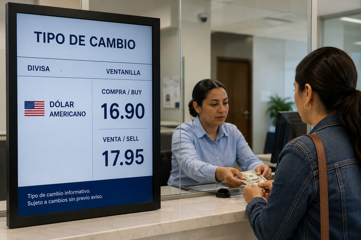 Precio del dólar en ventanilla de un banco