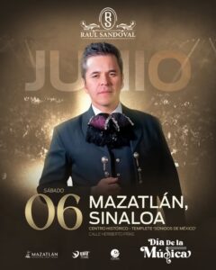 Raúl Sandoval en el Día de la Música 2026 en Mazatlán