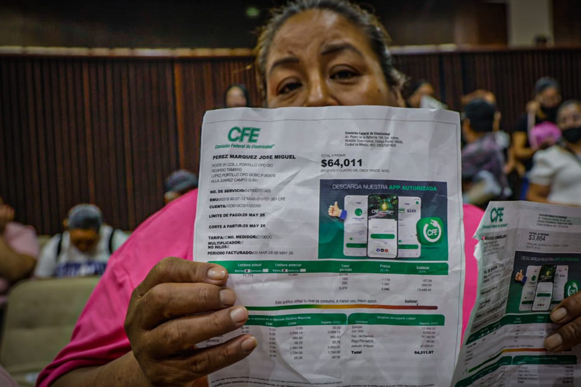 recibo de luz de 64 mil a jornalera de sinaloa