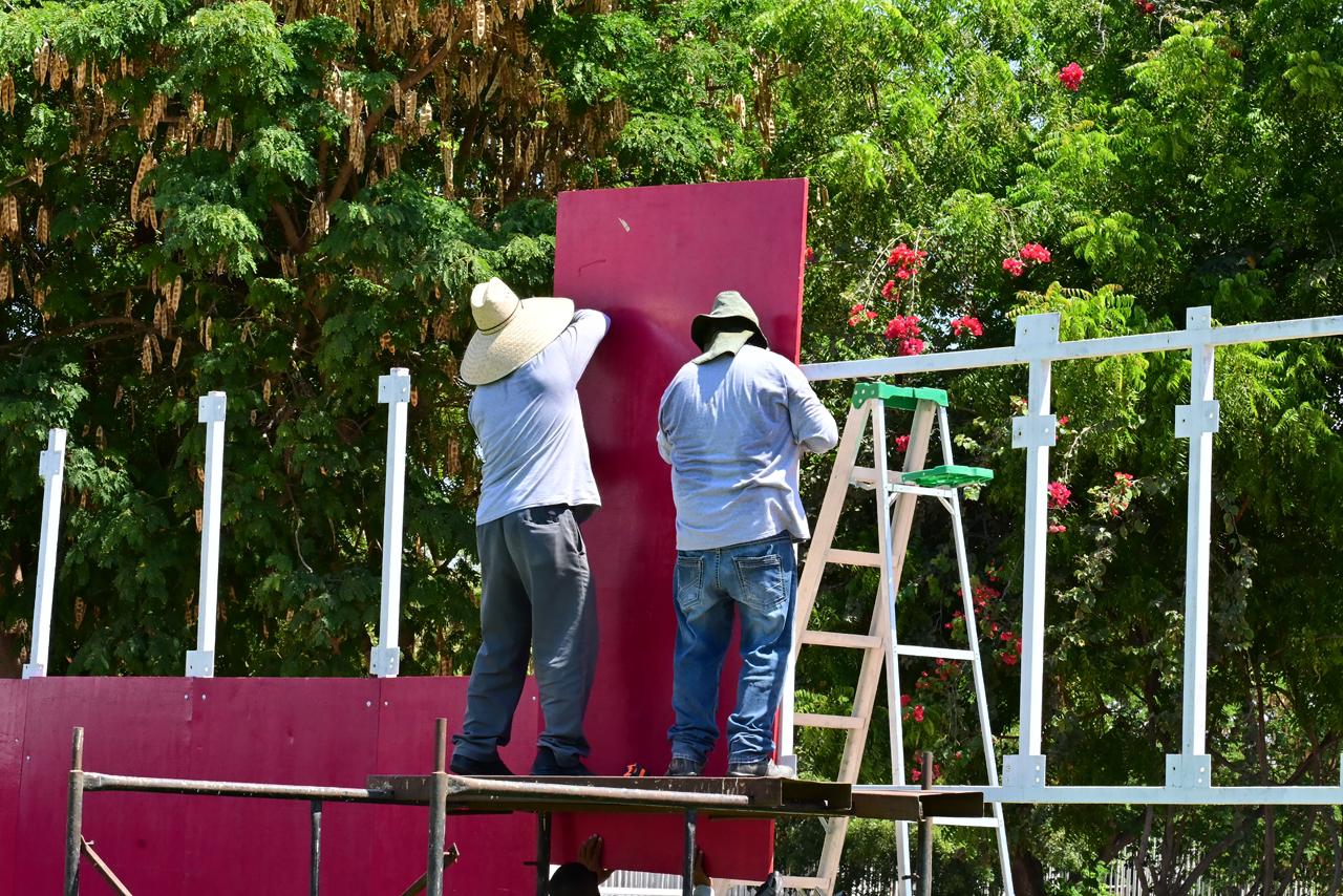 Rehabilitación de cancha de futbol en Unidad Deportiva Sahop, en Mazatlán