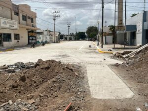 Rehabilitación de la calle Juan Carrasco, en Guasave