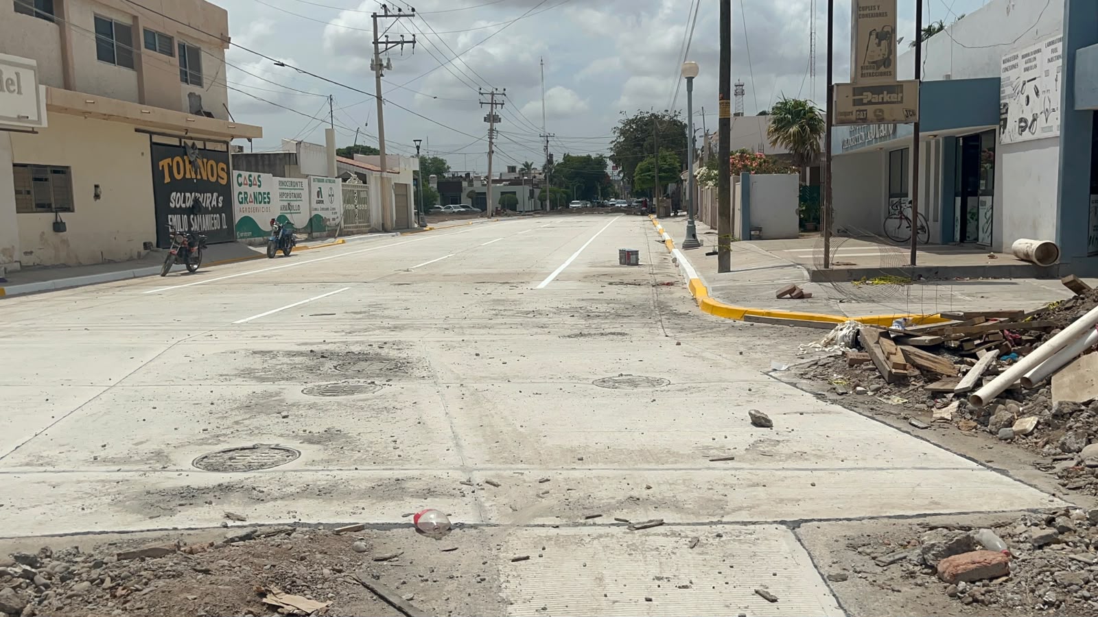 Rehabilitación de la calle Juan Carrasco, en Guasave