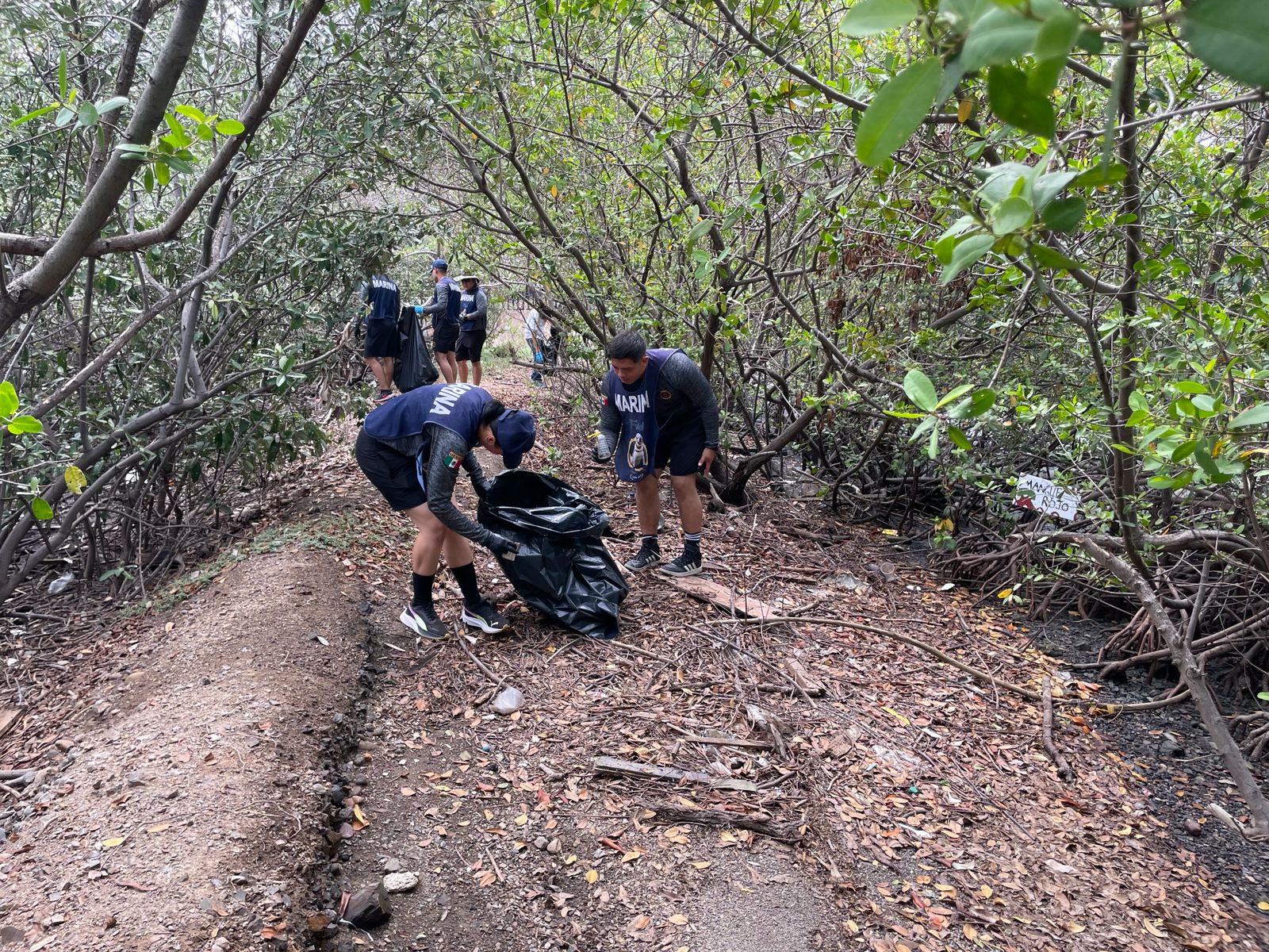 Marina retira más de 400 kilos de residuos del Estero de Urías