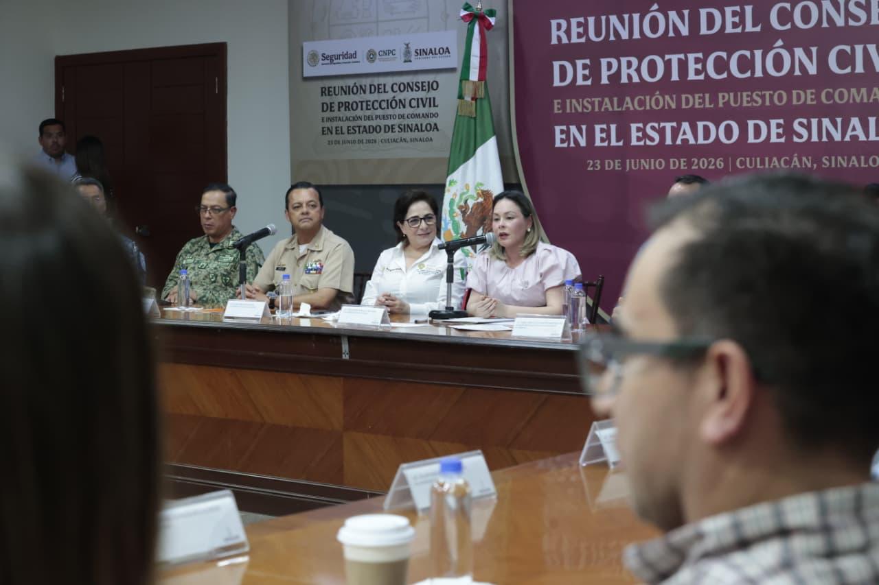 Sinaloa se declara listo para la temporada de lluvias con instalación del Puesto de Comando de Protección Civil