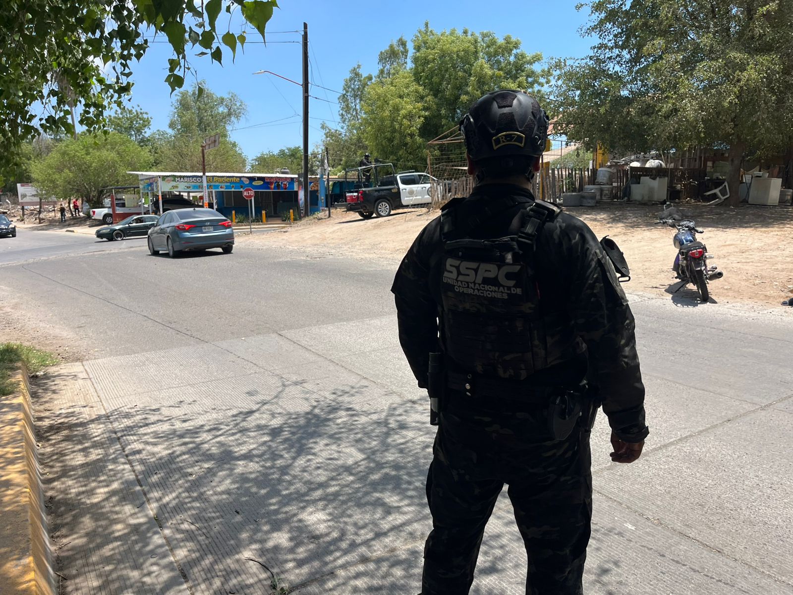Revisa Policía de la SSPC federal autolavado en Guasave
