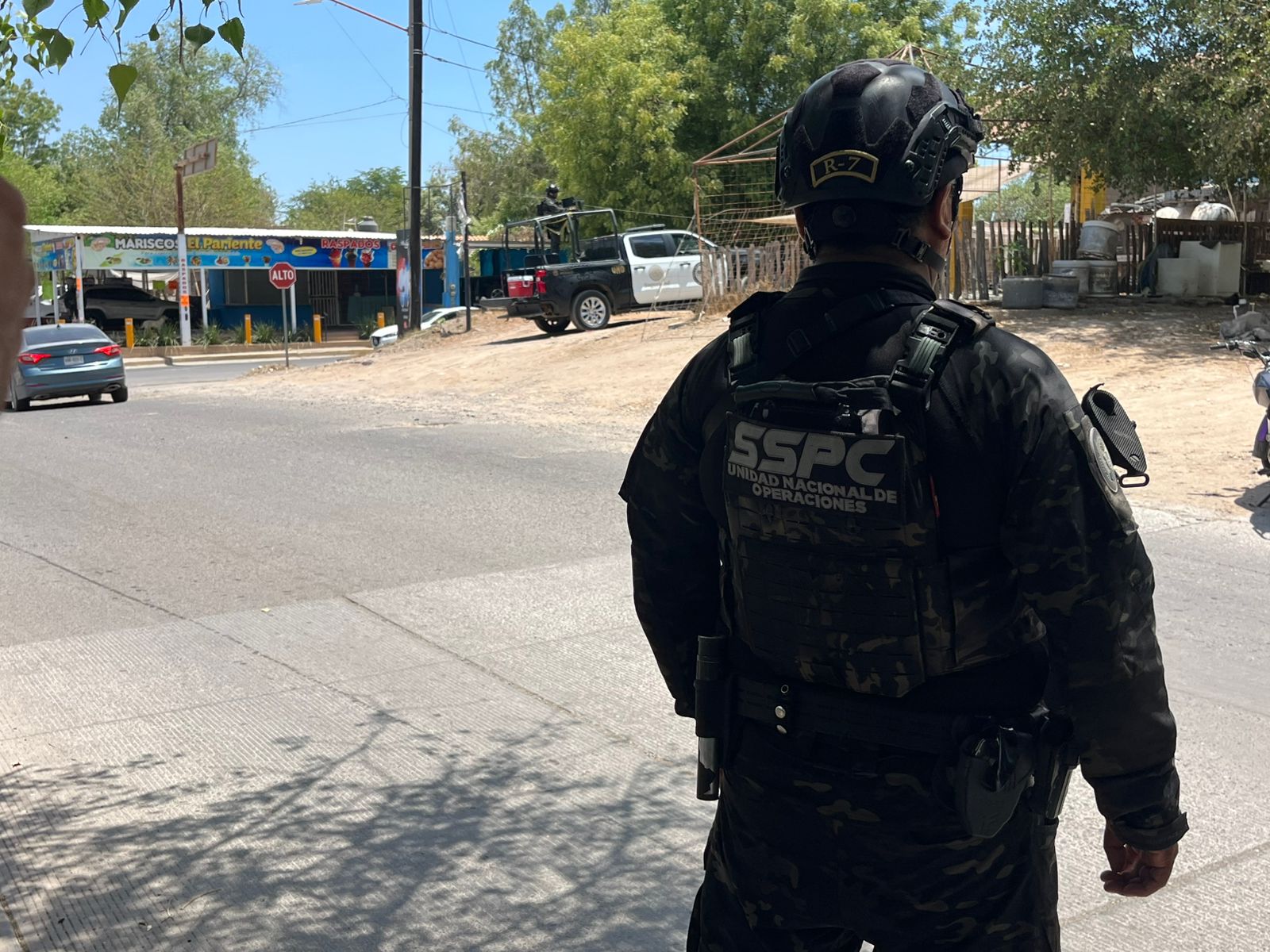 Revisa Policía de la SSPC federal autolavado en Guasave